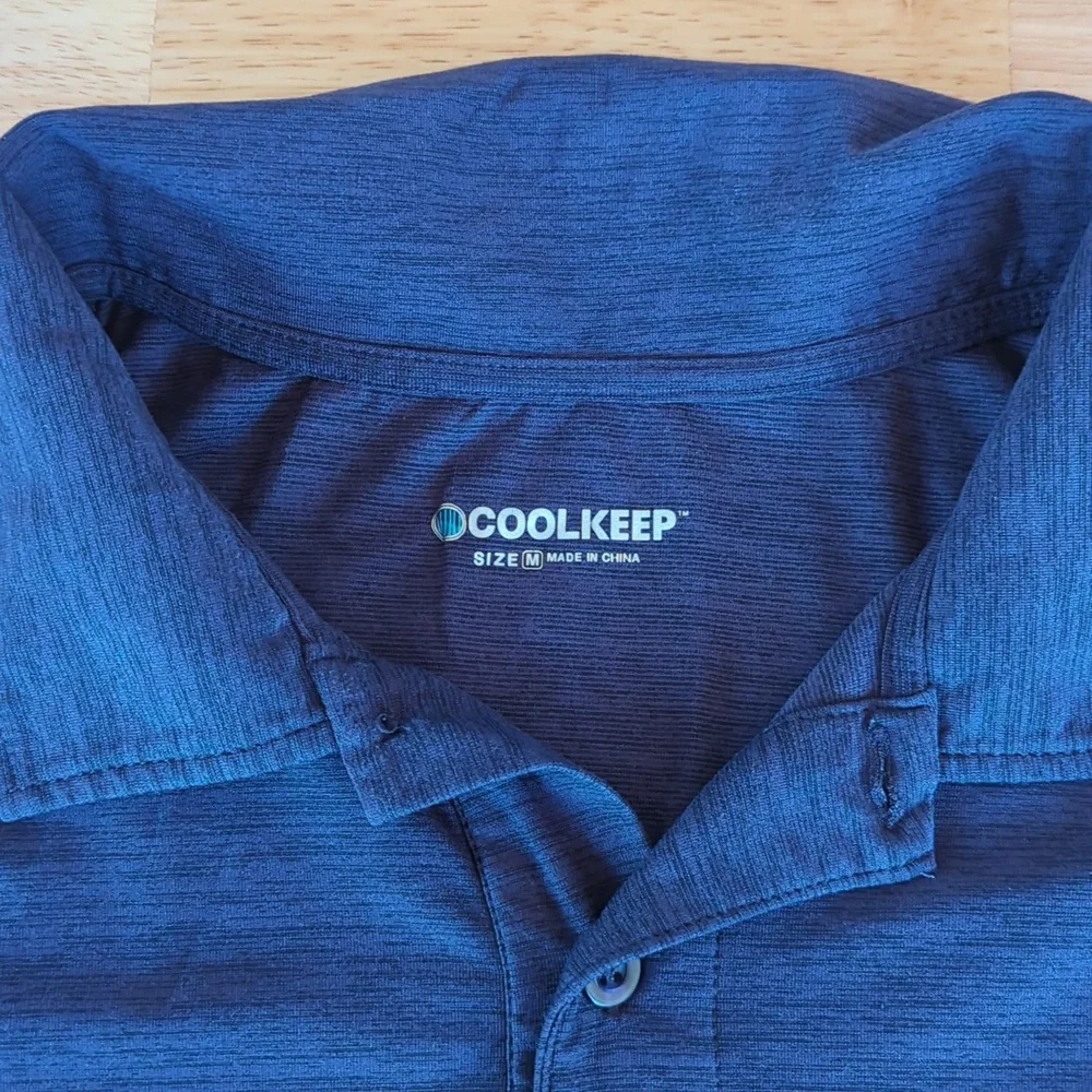 Cool Keep Men's Blue Polo Short Sleeve Shirt M - Picture 3 of 5